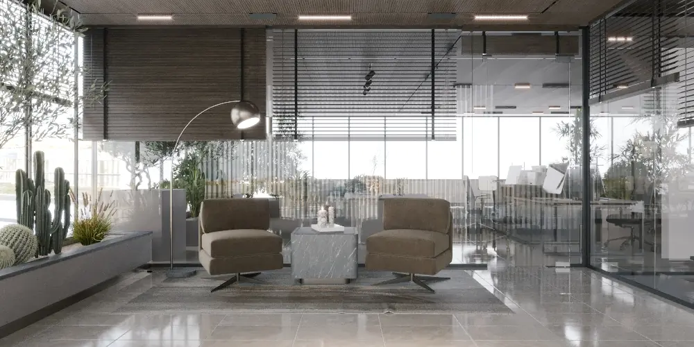 Corporate lounge and informal meeting area